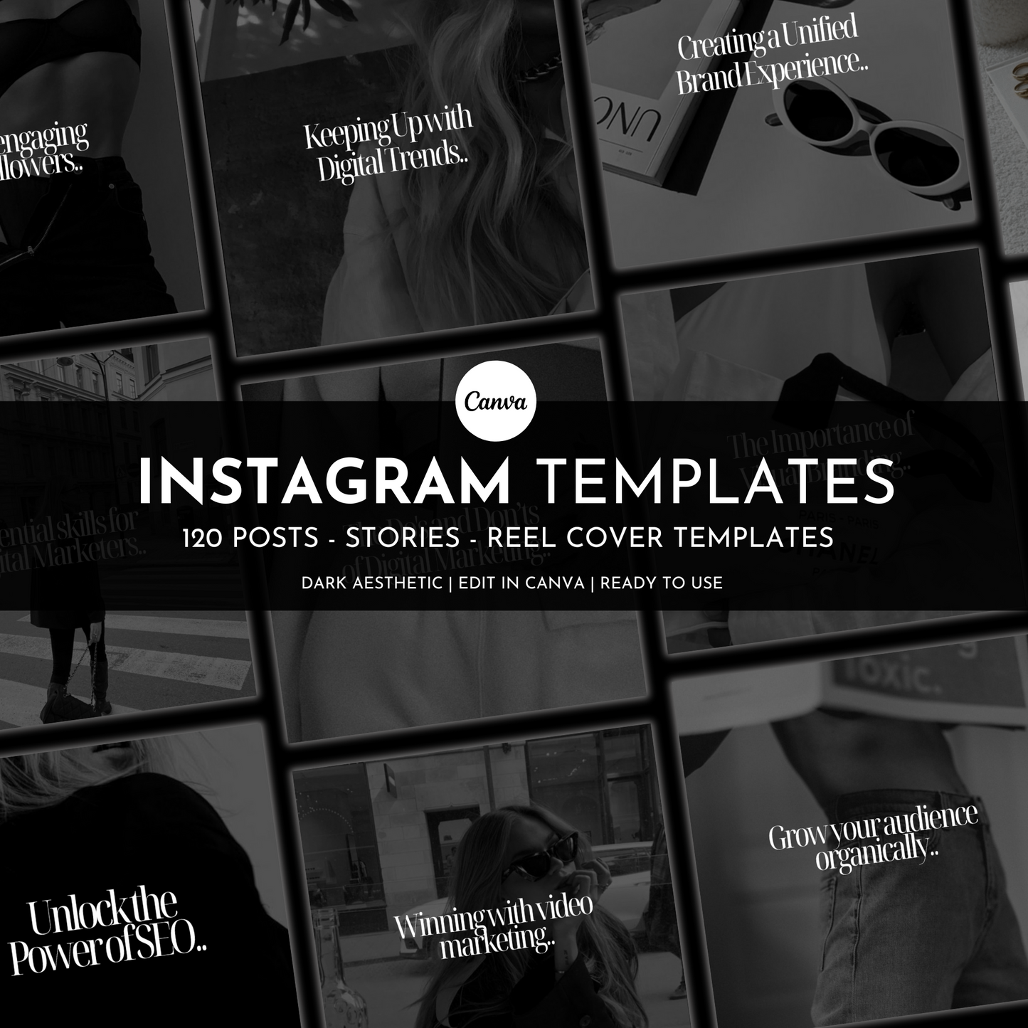 120 Digital Product Brand Instagram Templates