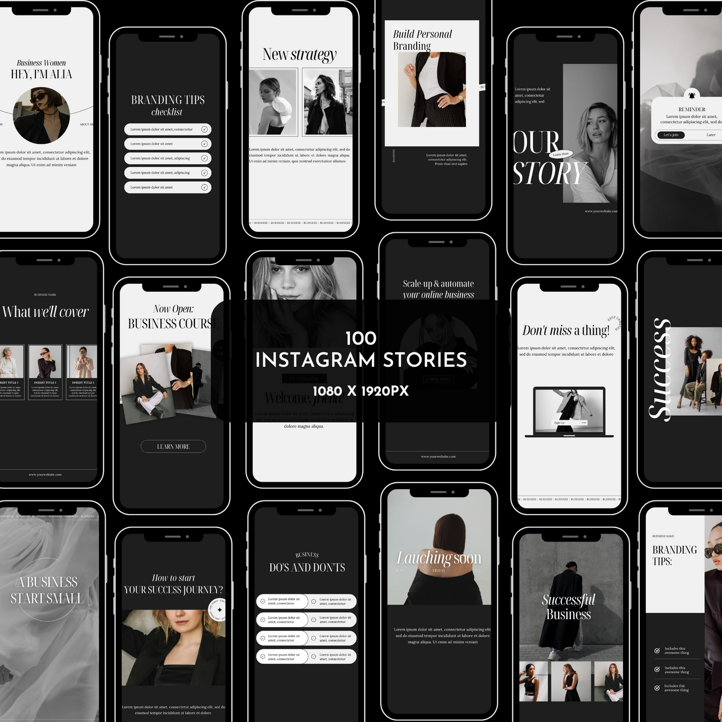 200 Coaching Instagram Post and Stories Templates