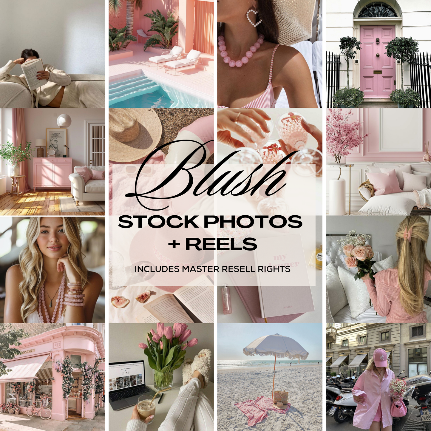 170 Blush Pink Aesthetic Images & Reels Bundle