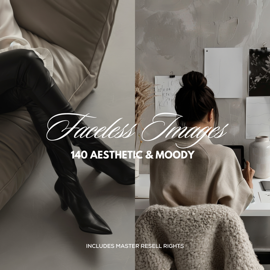 140 Faceless Aesthetic Stock Images Bundle